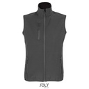 Bezrekawnik Damski Oversize Softshell z Recyklingu L03826 - Charcoal Grey (Solid)