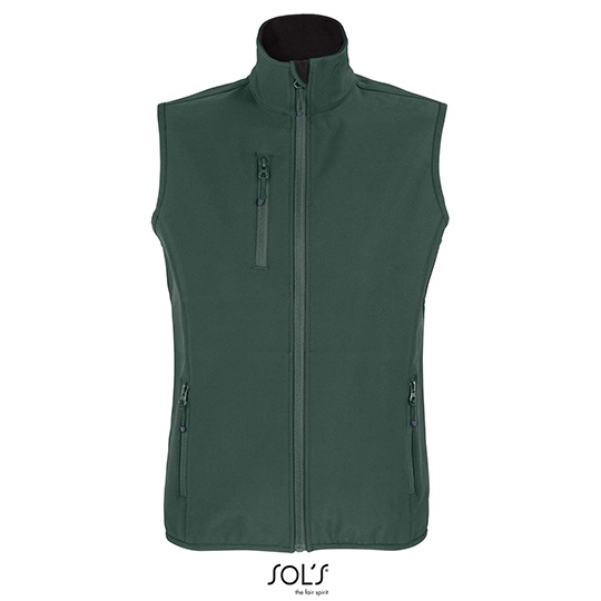 Bezrekawnik Damski Oversize Softshell z Recyklingu L03826 - Forest Green