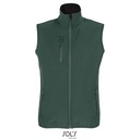 Damski bezrękawnik softshell na zamek L03826 - Forest Green