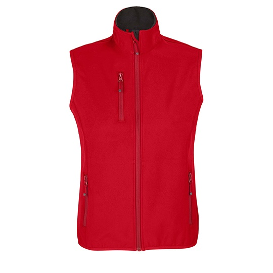 Bezrękawnik Damski Oversize Softshell z Recyklingu L03826 - Pepper Red