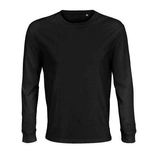 Koszulka Oversize z Dlugim Rekawem Bawelna Organiczna L03982 - Deep Black