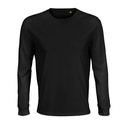 Koszulka Oversize z Dlugim Rekawem Bawelna Organiczna L03982 - Deep Black