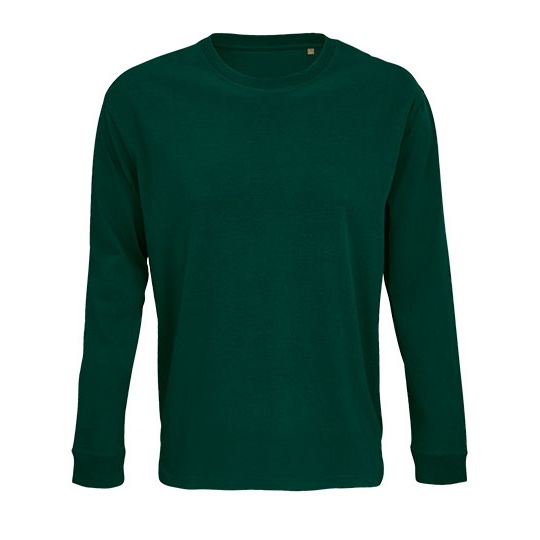 Koszulka Oversize z Dlugim Rekawem Bawelna Organiczna L03982 - Green Empire