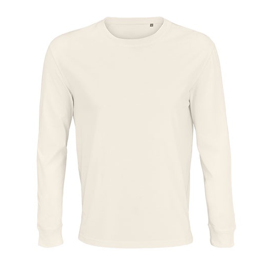 Koszulka Oversize z Dlugim Rekawem Bawelna Organiczna L03982 - Off White