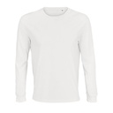 Koszulka Oversize z Długim Rękawem Bawełna Organiczna L03982 - White