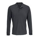 Polo Klasyczne Pika Poliester Bawełna L03983 - Dark Grey (Solid)