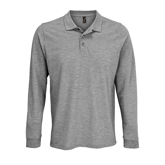 Polo Klasyczne Pika Poliester Bawełna L03983 - Grey Melange