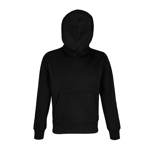 Bluza Oversize Bawelna Poliester z Recyklingu L03991 - Black