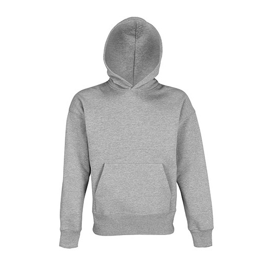 Bluza Oversize Bawelna Poliester z Recyklingu L03991 - Grey Melange