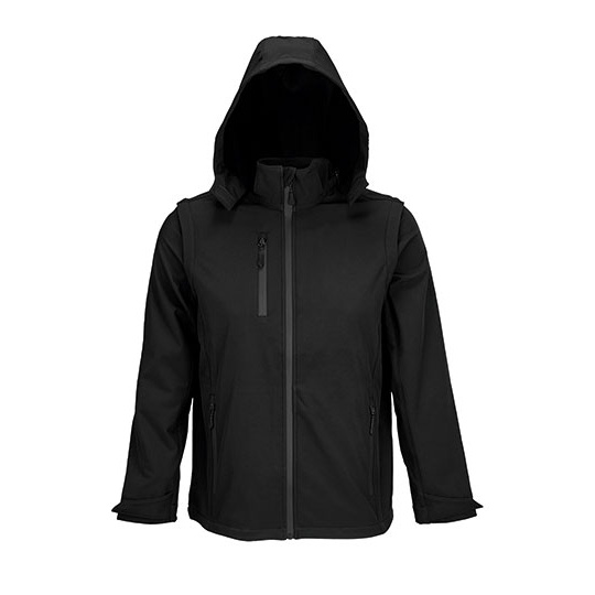 Kurtka Softshell 3w1 Oddychająca Wodoodporna L03995 - Black