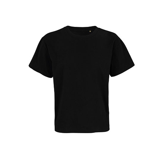 T-Shirt Unisex Oversize Bawelniany L03996 - Deep Black
