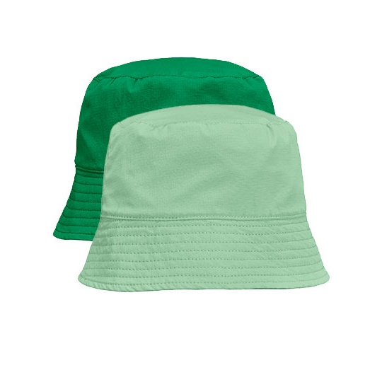 Kapelusz Bucket Dwustronny Nylon Wodoodporny L03999 - Spring Green & Frozen Green
