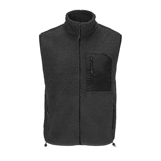 Kamizelka Unisex Sherpa Polar Recykling L04041 - Carbon Grey & Black