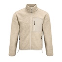 Kurtka Sherpa Oversize z Recyklingu L04042 - Shear Beige & Beige