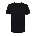 T-Shirt Klasyczny Czesana Bawelna L04203 - Deep Black