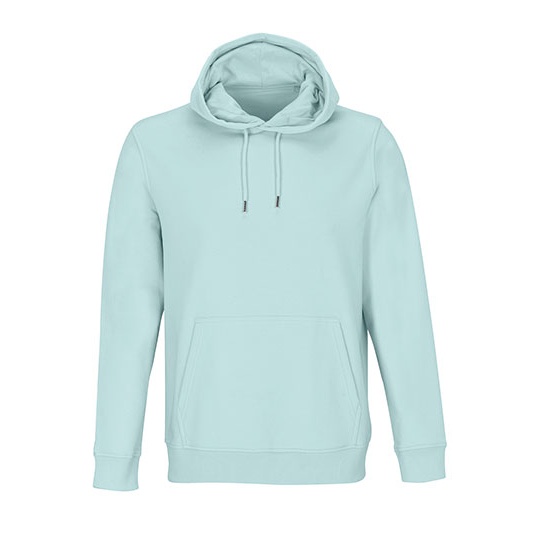 Bluza Z Kapturem Kieszenia Kangurka Bawełna Organiczna L04232 - Arctic Blue
