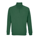 Bluza unisex z zamkiem 1/4 i wysokim kołnierzem L04234 - Bottle Green