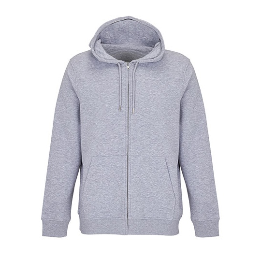 Bluza Unisex na Zamek Bawełna Organiczna L04237 - Grey Melange
