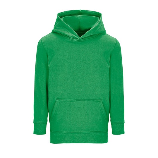 Bluza Dziecięca Kangurka Bawełniana Poliester Recykling L04238K - Kelly Green
