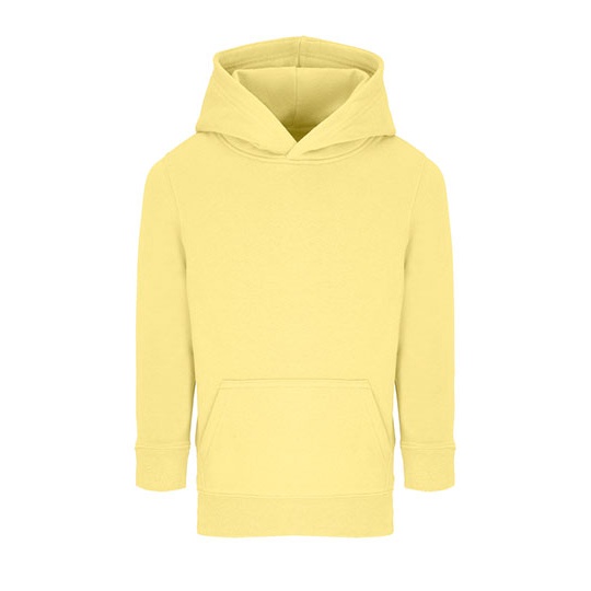 Bluza Dziecięca Kangurka Bawełniana Poliester Recykling L04238K - Light Yellow