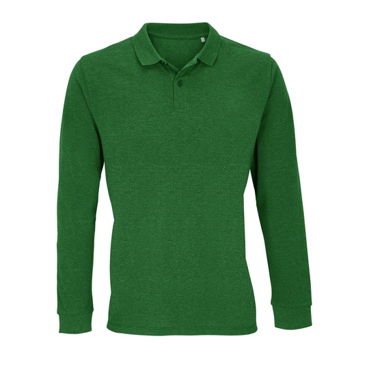 Koszulka Polo Unisex Dlugi Rekaw Bawelna Organiczna L04241 - Bottle Green