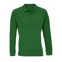 Koszulka Polo Unisex Dlugi Rekaw Bawelna Organiczna L04241 - Bottle Green