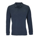 Koszulka Polo Unisex Długi Rękaw Bawełna Organiczna L04241 - Charcoal Melange