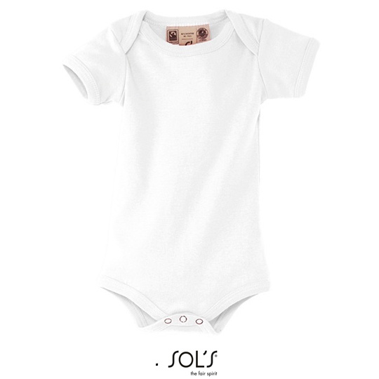 Body niemowlece bawelniane L117 - White