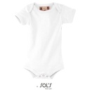 Body niemowlece bawelniane L117 - White