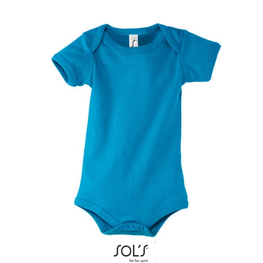 Body Krotki Rekaw Bawelniane L118 - Aqua