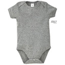 Body Krotki Rekaw Bawelniane L118 - Melange Grey