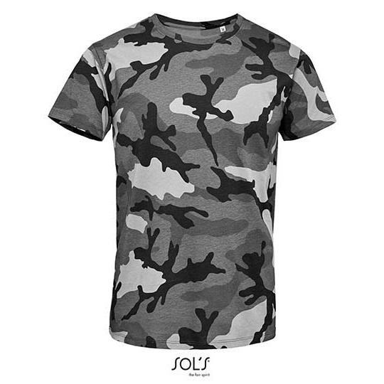 Męski T-shirt L133 - Grey Camo