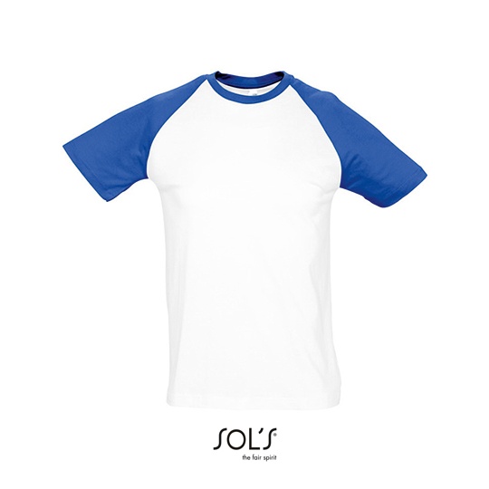 T-shirt Klasyczny Raglanowy Bawelniany L140 - Royal Blue 241