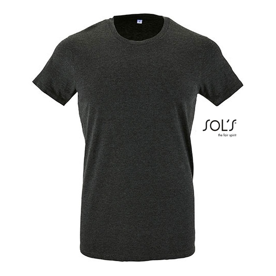 T-Shirt Slim Bawełniany L149 - Charcoal Melange