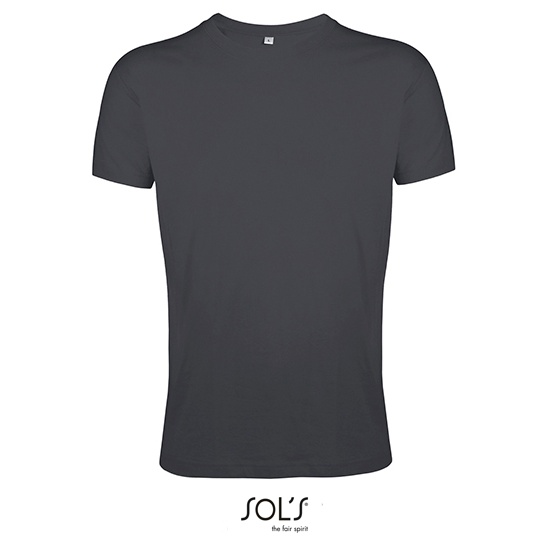 T-Shirt Slim Bawelniany L149 - Dark Grey (Solid)