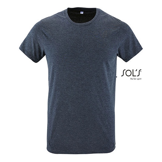 T-Shirt Slim Bawelniany L149 - Heather Denim