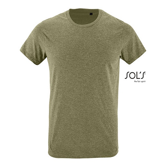 T-Shirt Slim Bawelniany L149 - Heather Khaki