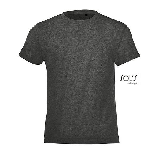 T-shirt Dzieciecy Klasyczny Bawelniany L149K - Charcoal Melange