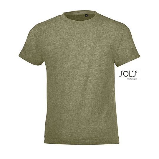 T-shirt Dziecięcy Klasyczny Bawełniany L149K - Heather Khaki
