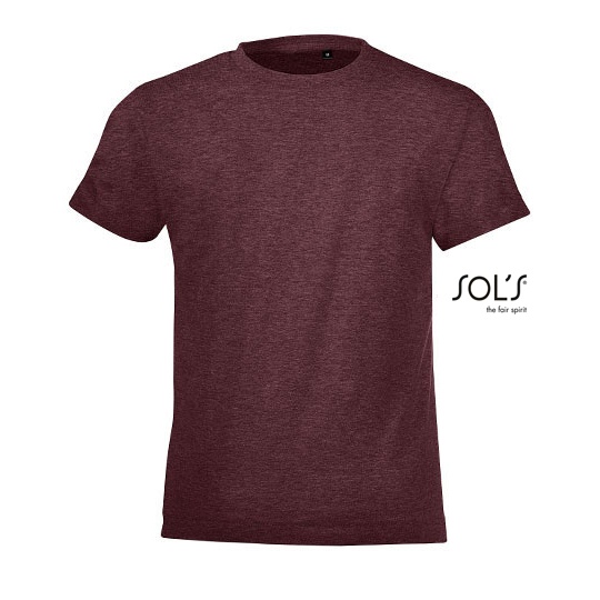 T-shirt Dzieciecy Klasyczny Bawelniany L149K - Heather Oxblood