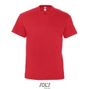 T-shirt Meski Klasyczny Bawelniany Dekolt V L151 - Red