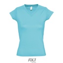 T-shirt Damski Slim Bawelniany L156 - Atoll Blue