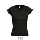 T-shirt Damski Slim Bawelniany L156 - Deep Black