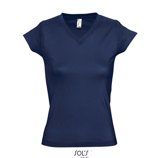 T-shirt Damski Slim Bawelniany L156 - French Navy