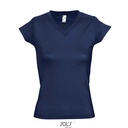T-shirt Damski Slim Bawelniany L156 - French Navy