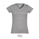 T-shirt Damski Slim Bawelniany L156 - Grey Melange