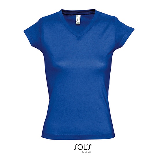 T-shirt Damski Slim Bawelniany L156 - Royal Blue 241