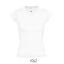 T-shirt Damski Slim Bawelniany L156 - White
