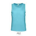Tank Top Meski Klasyczny Bawelniany L171 - Atoll Blue