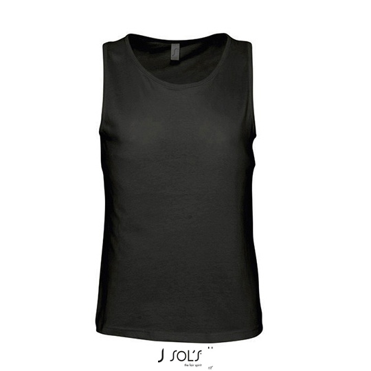 Tank Top Meski Klasyczny Bawelniany L171 - Deep Black
